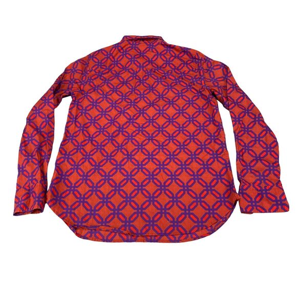 J.CREW Shirt Women's Size 4 Geometric Cotton Collared Button Down - Picture 12 of 13